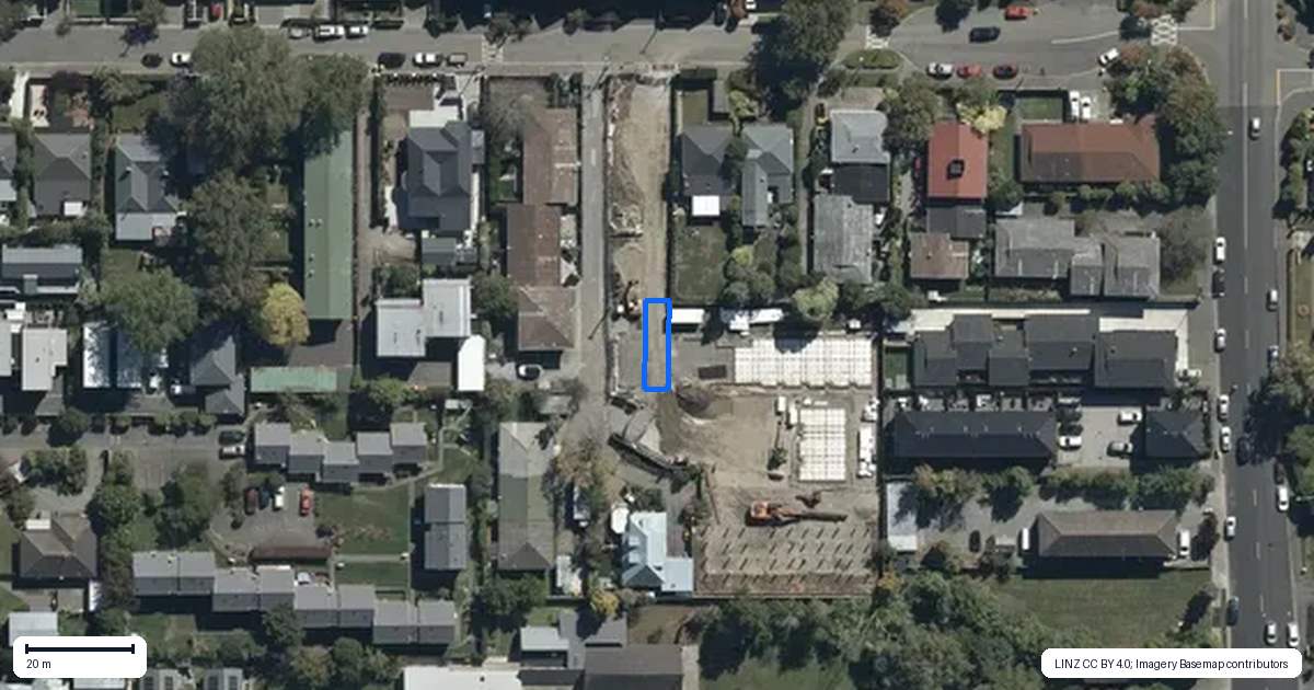 Property context map for 2/90 Holly Road, St Albans, Christchurch