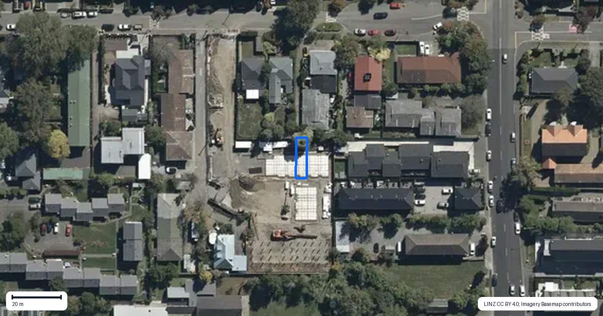Property context map for 7/90 Holly Road, St Albans, Christchurch