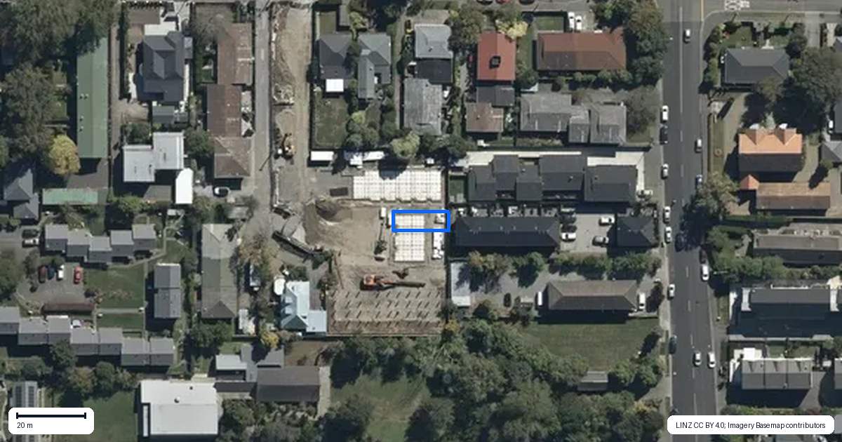 Property context map for 1/88 Holly Road, St Albans, Christchurch