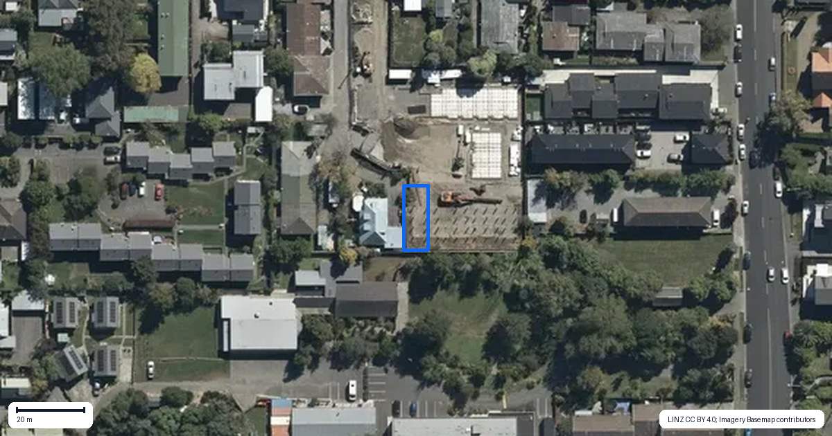 Property context map for 1/86 Holly Road, St Albans, Christchurch