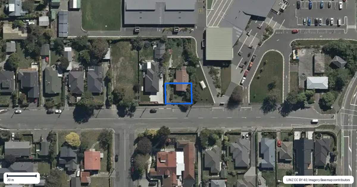Property context map for 1/45 Averill Street, Richmond, Christchurch