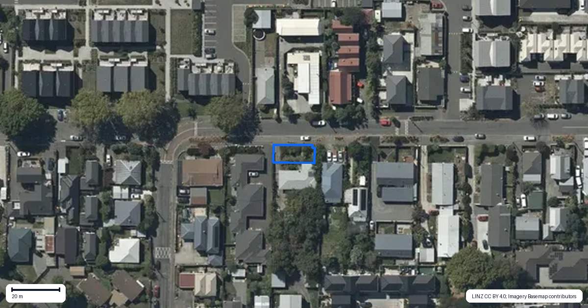 Property context map for 1/120 Hastings Street East, Sydenham, Christchurch