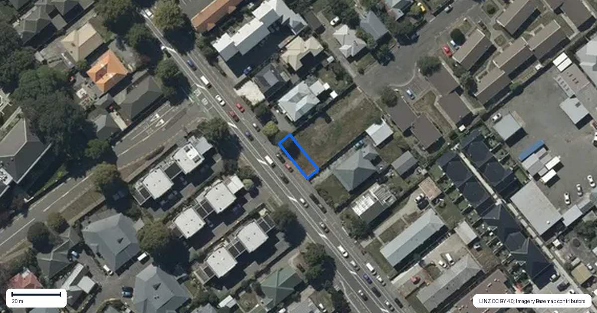 Property context map for 1/20 Whiteleigh Avenue, Addington, Christchurch