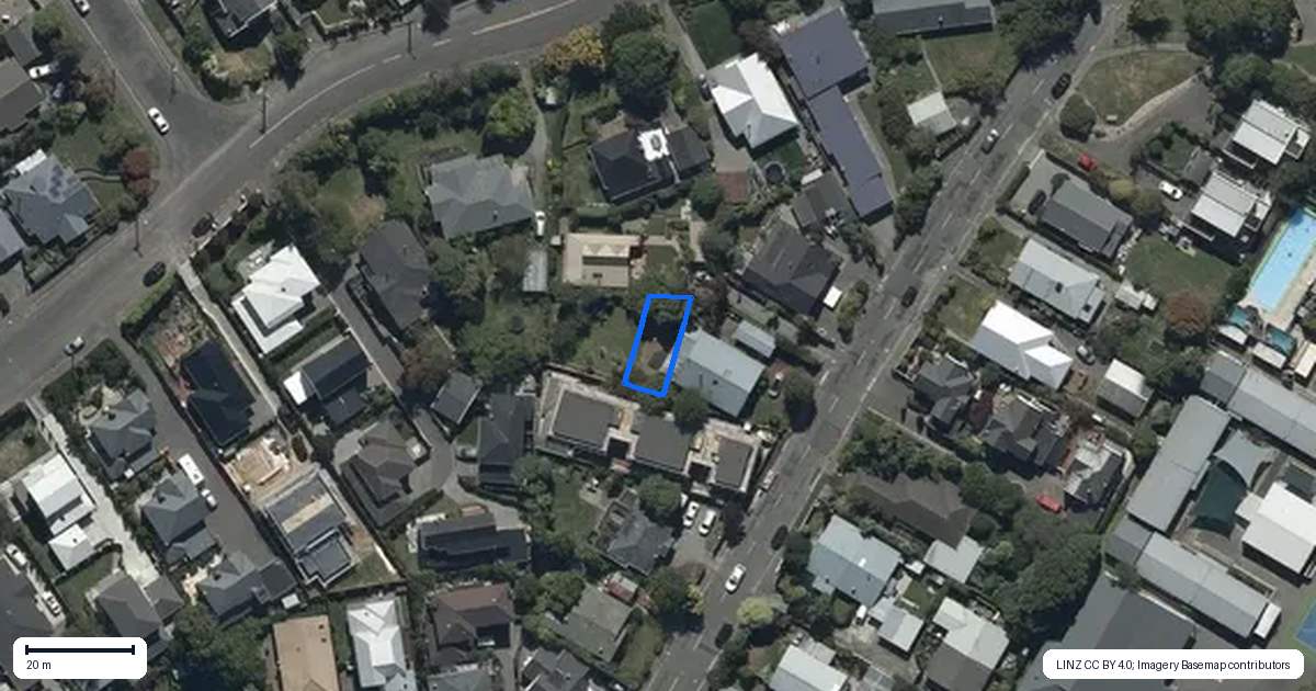 Property context map for 4/21 Courtenay Street, St Albans, Christchurch