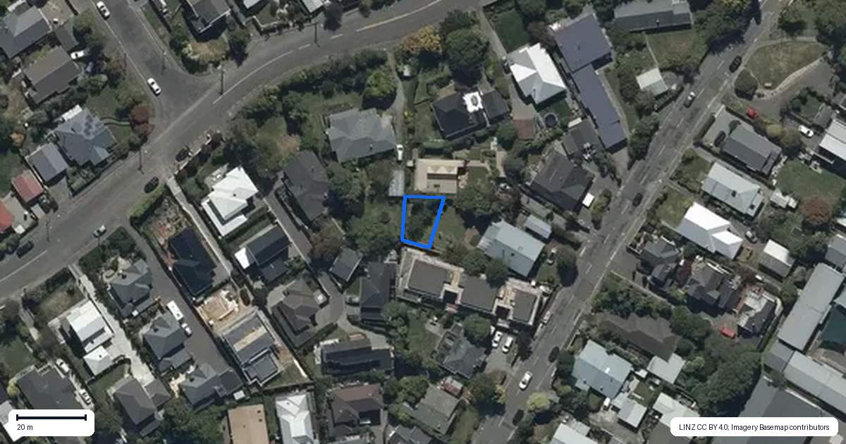 Property context map for 6/21 Courtenay Street, St Albans, Christchurch