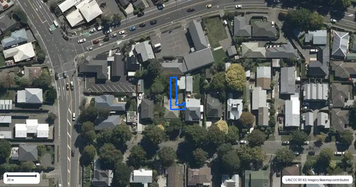 Property context map for 4/11 Oxley Avenue, St Albans, Christchurch