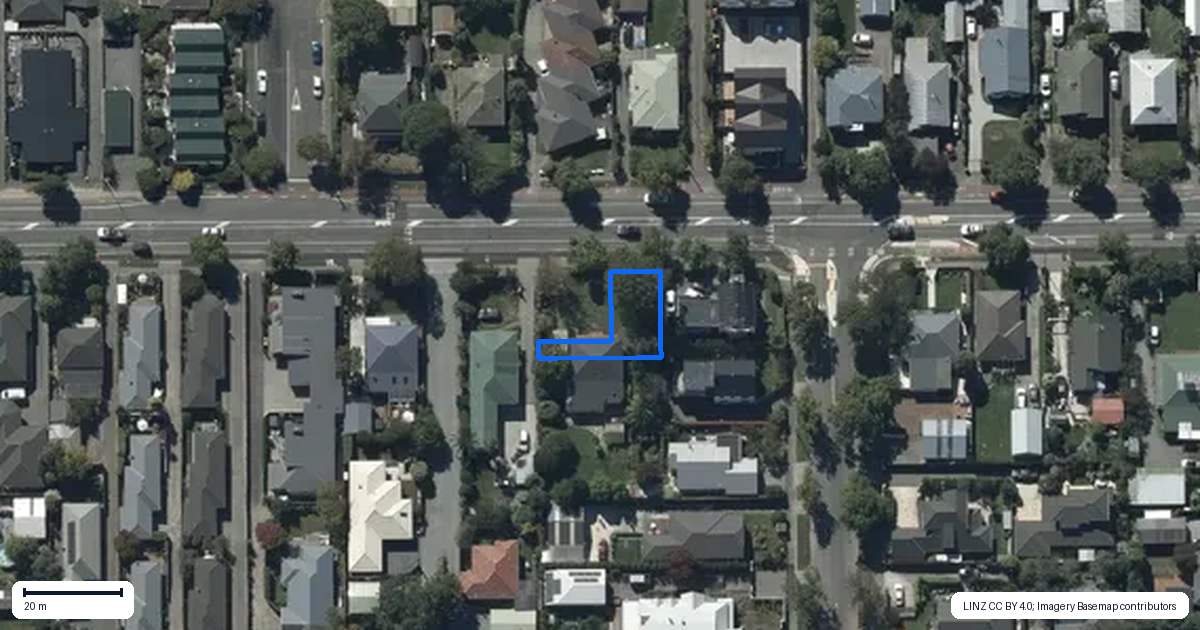 Property context map for 2/92 Tennyson Street, Sydenham, Christchurch