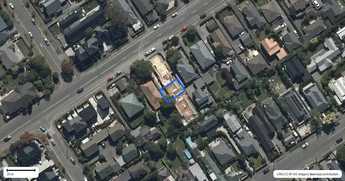 Property context map for 3/100 Innes Road, St Albans, Christchurch