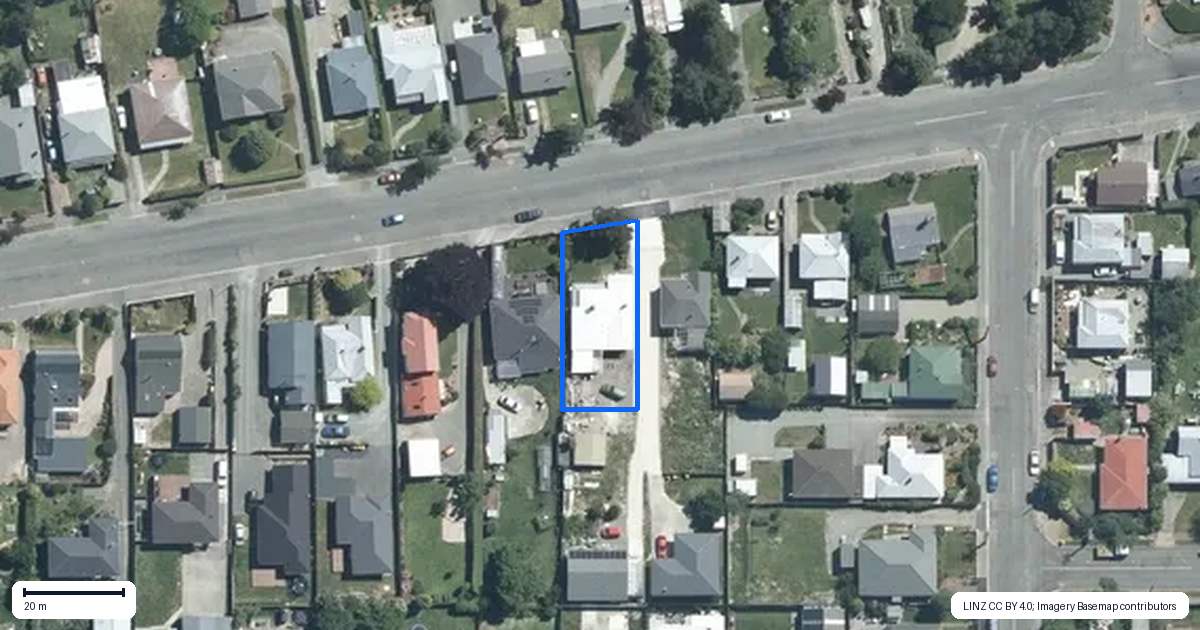 Property context map for 23 James Street, Kensington, Timaru