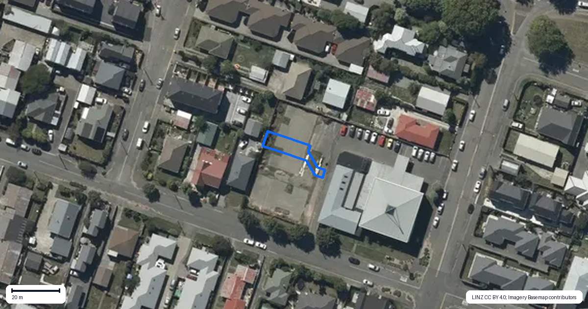Property context map for 3/209 Hastings Street East, Waltham, Christchurch