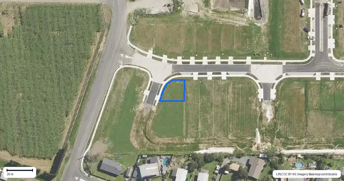 Property context map for 1 Kirikiri Grove, Te Puke