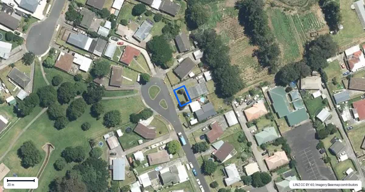 Property context map for 9A Selago Place, Manurewa, Auckland