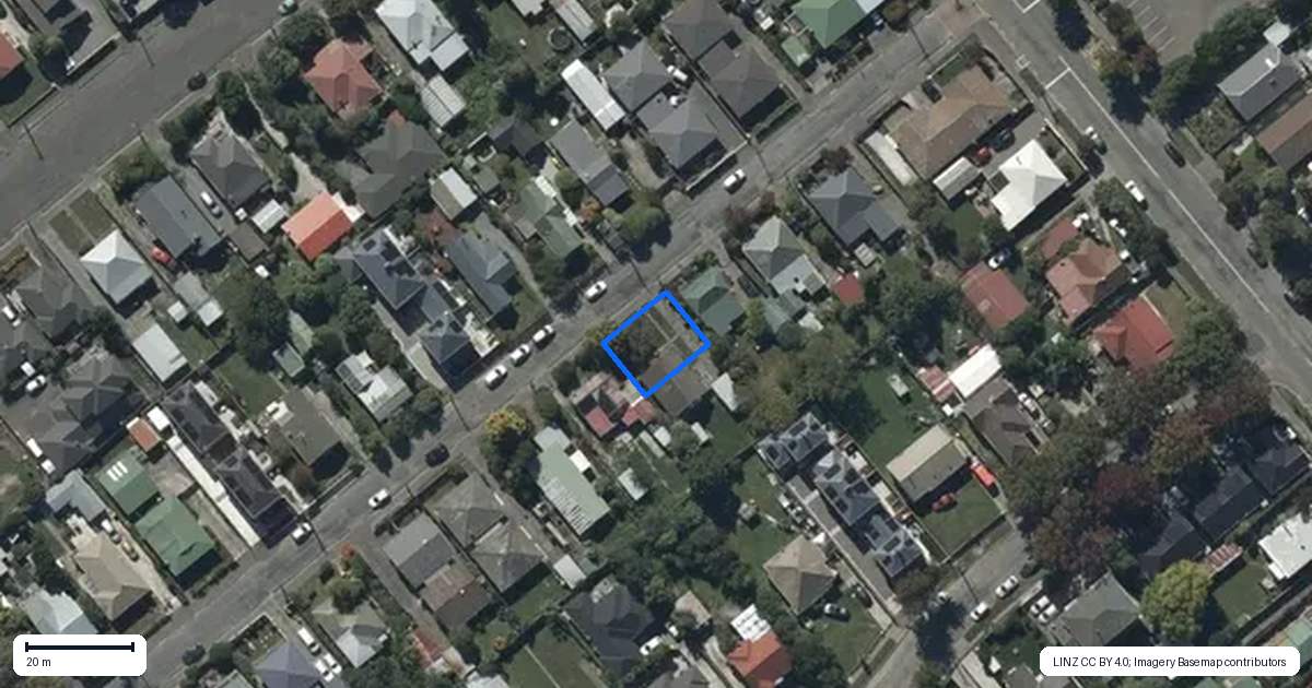 Property context map for 1/13 Cheviot Street, Spreydon, Christchurch