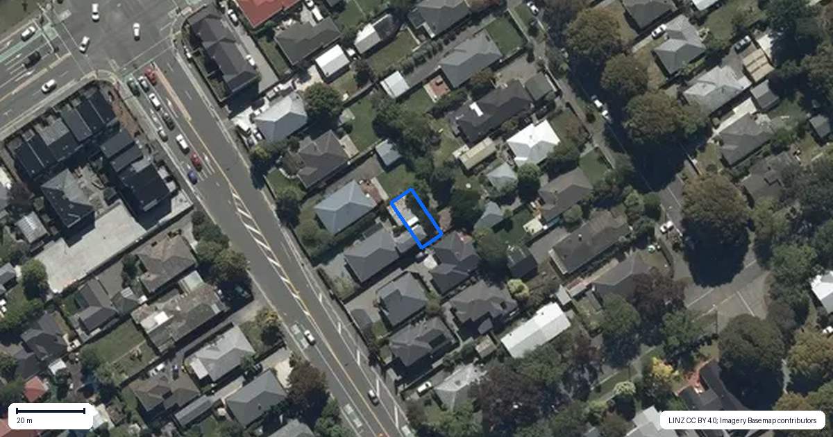 Property context map for 3/228 Cranford Street, St Albans, Christchurch