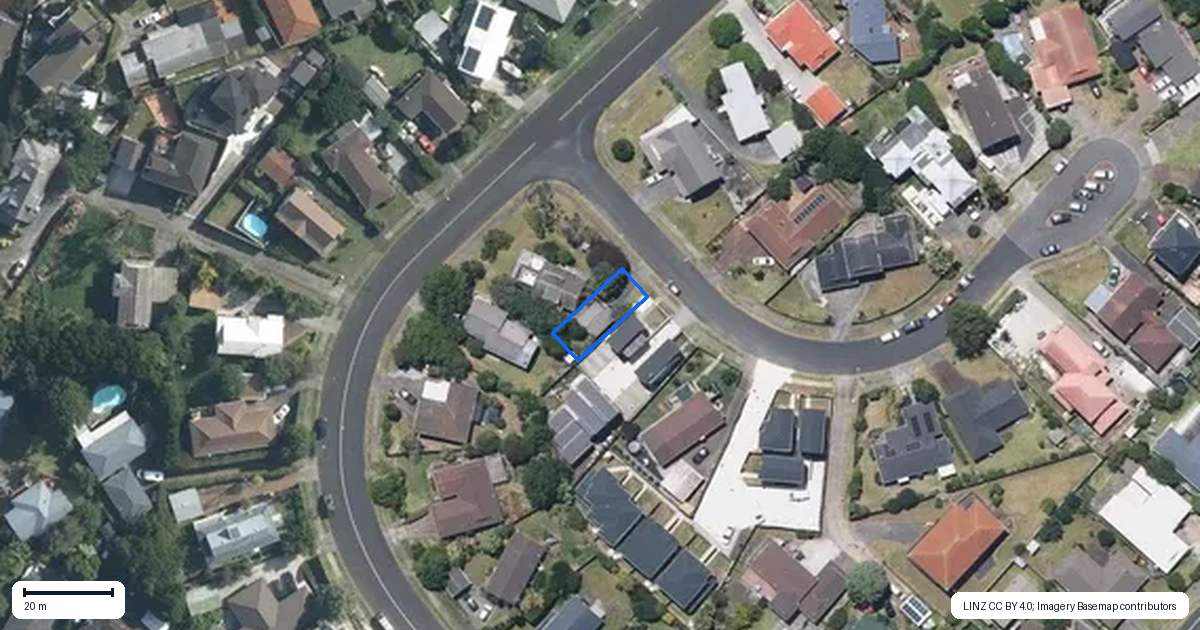 Property context map for 1 Sheralee Place, Bucklands Beach, Auckland