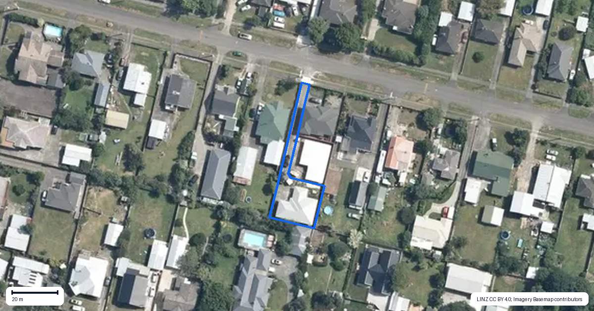 Property context map for 9A Poole Street, Feilding