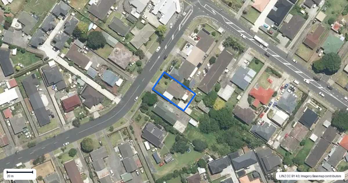 Property context map for 107A Fitzroy Street, Papatoetoe, Auckland