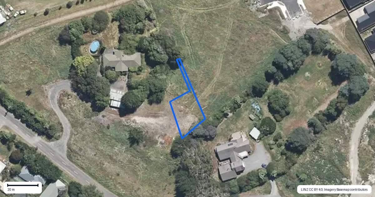 Property context map for 53 Bastings Street, Kaiapoi